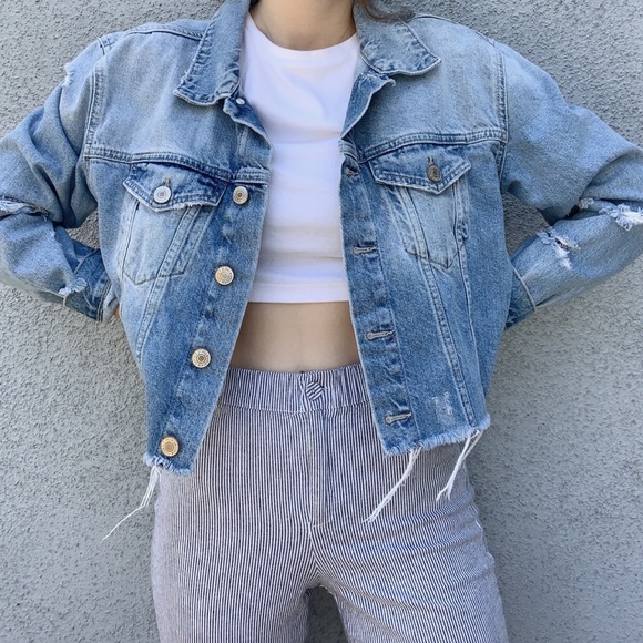 Forever 21 Jackets & Blazers - Light Wash Cropped Denim Jacket